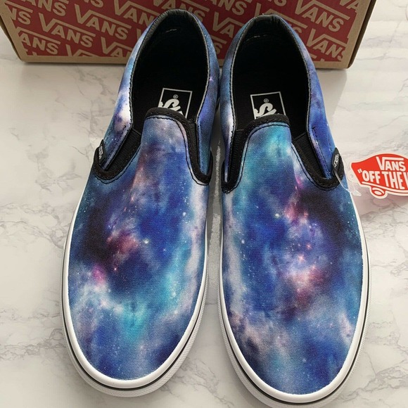 VANS Women’s NIB Classic Slip On Shoes Galaxy Blue - Picture 4 of 10